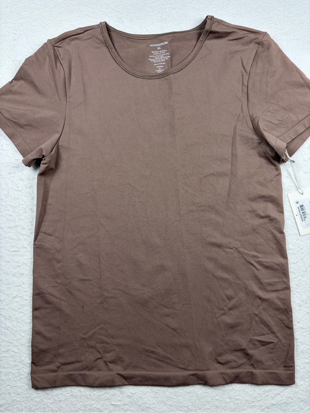 Nordstrom Seamless Layering Tee Brown Taupe Size XL‎ NWT